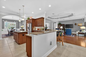 Kitchen, Formal Dining, and Living Room