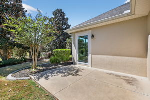 Rear Patio with Privacy Landscaping