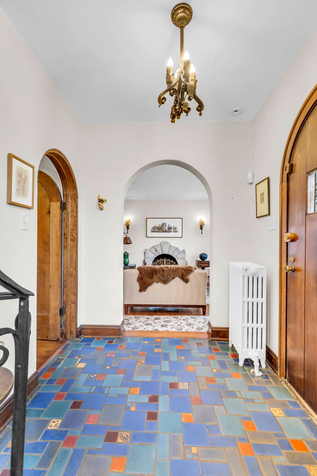 View into living room from foyer