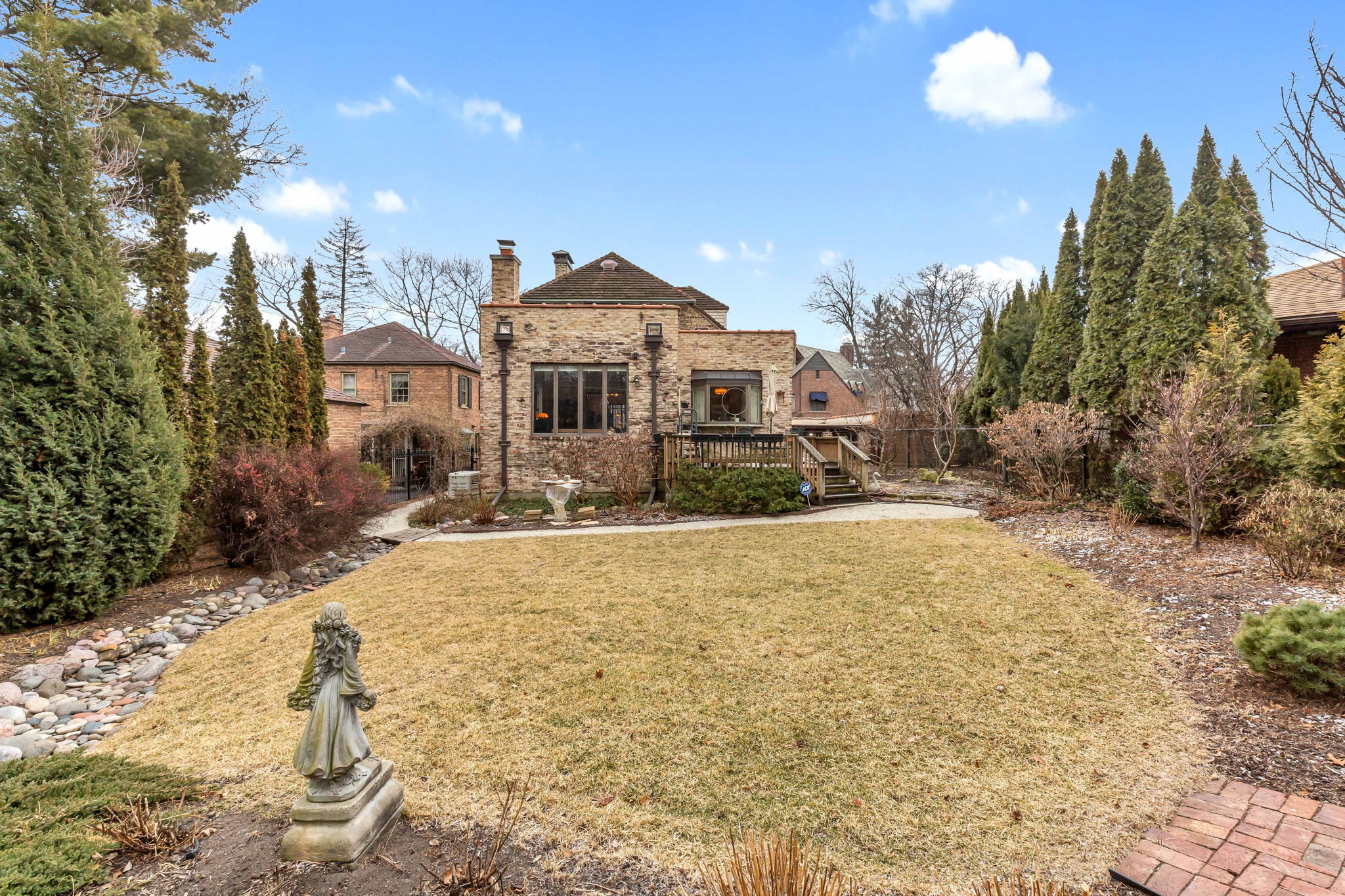 Mature landscaping