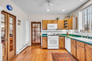 French doors lead to separate dining room