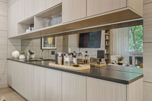 Wet bar in living room