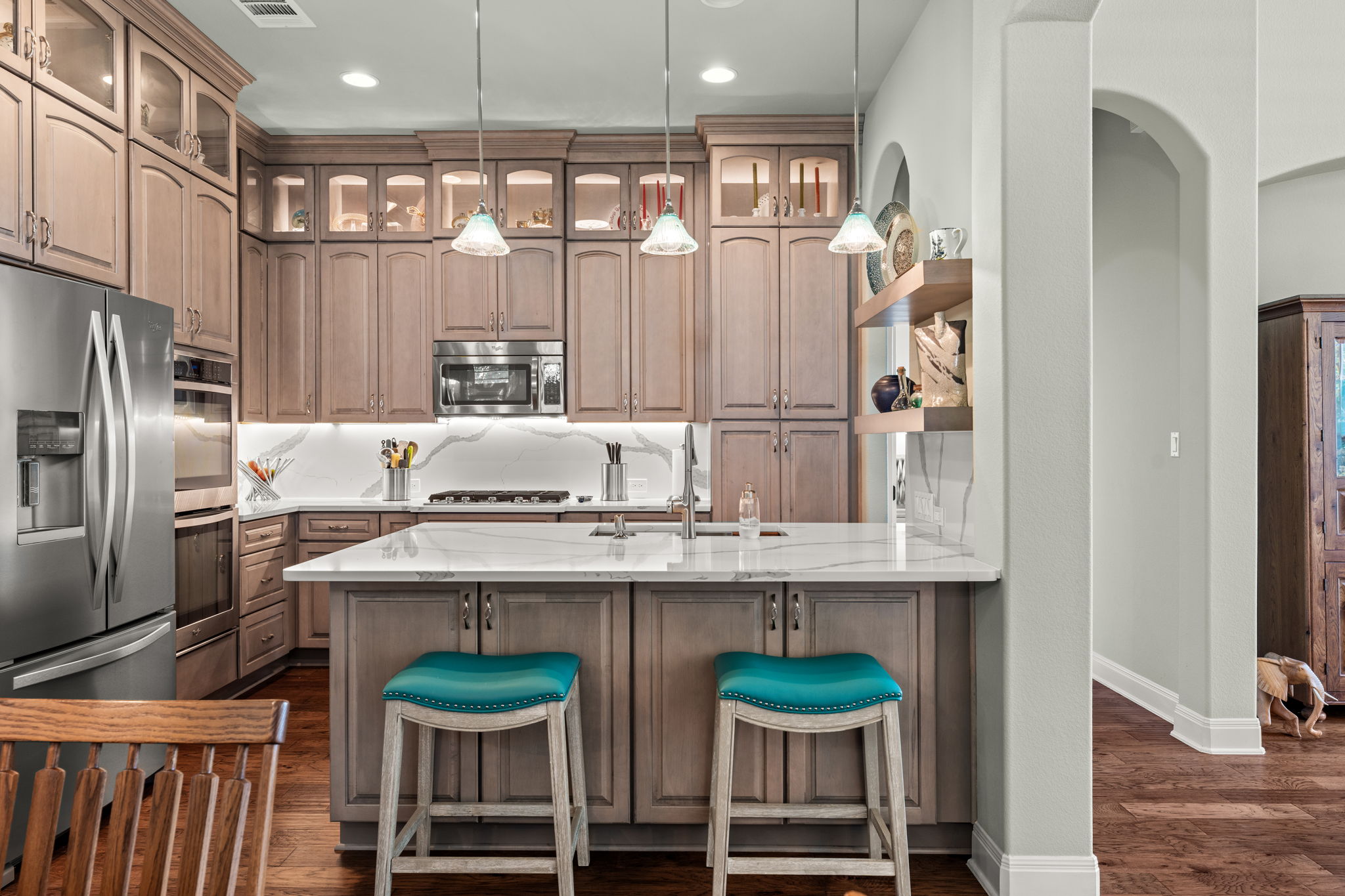 kitchen with cozy breakfast bar