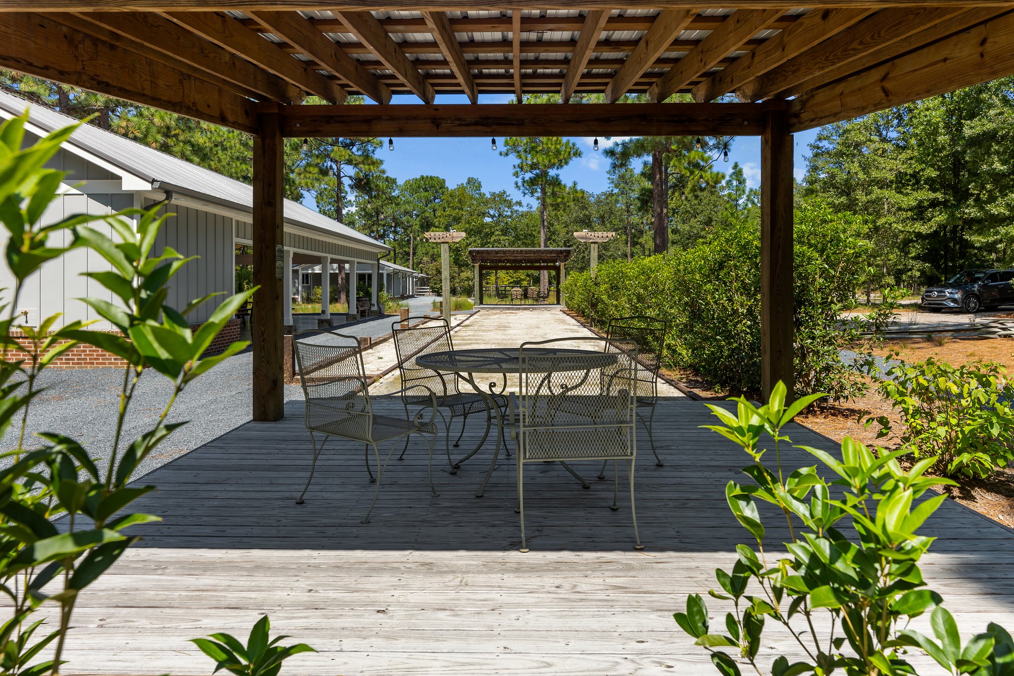 Bocce Court with seating areas