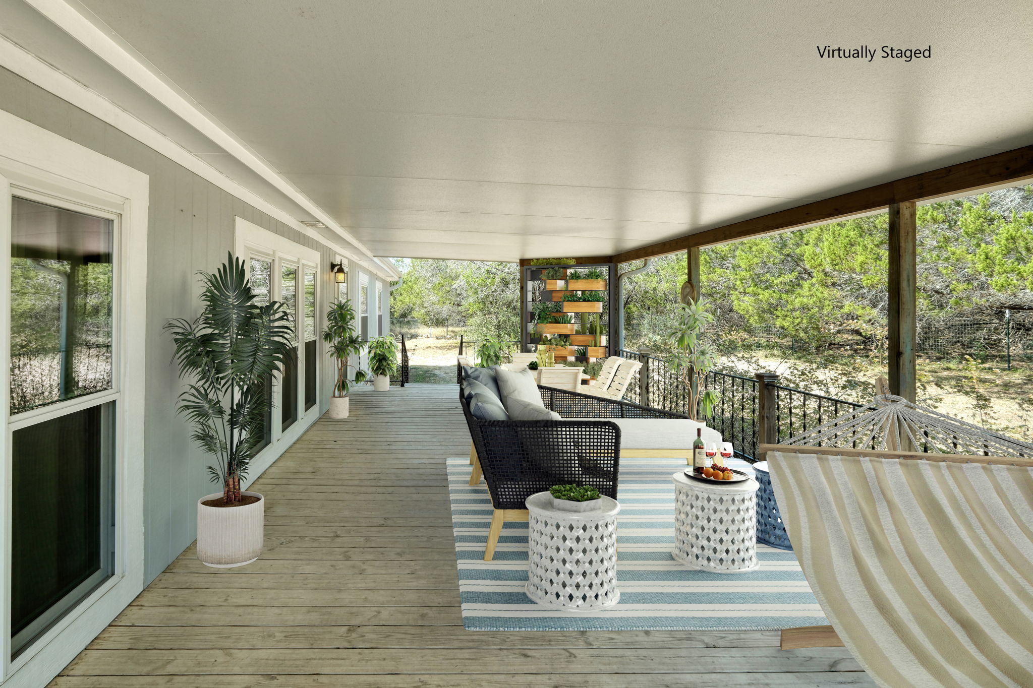 Front Deck Virtually Staged
