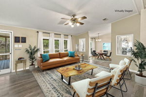 Living/Dining Virtually Staged
