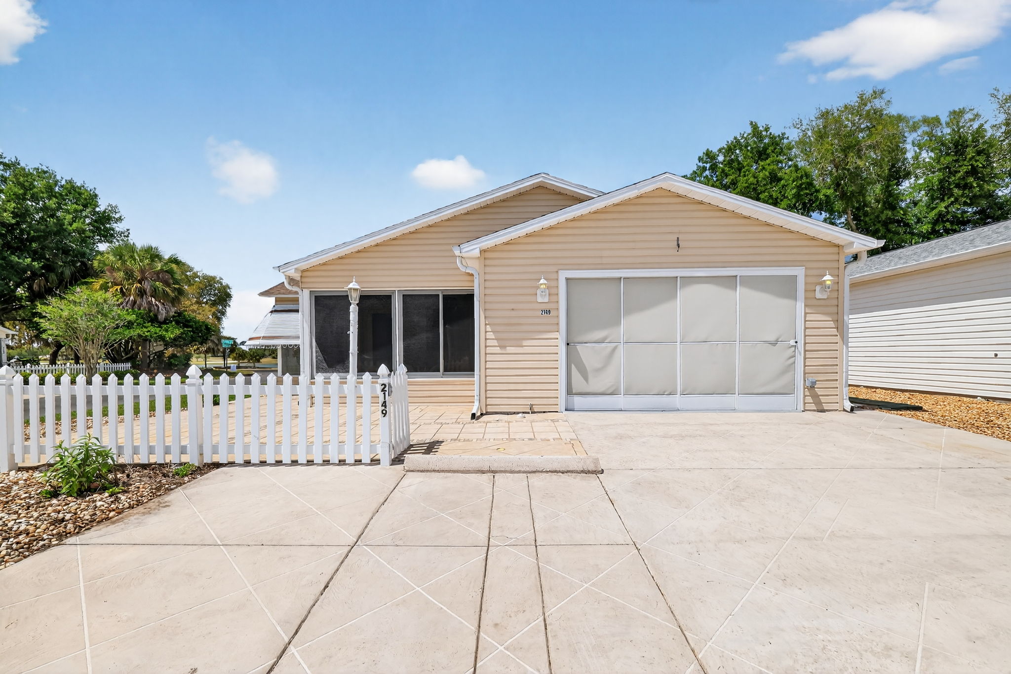 Front Elevation with Extended Driveway