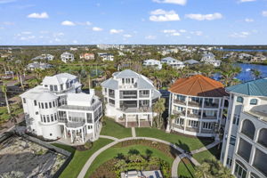 Aerial view of home and garden