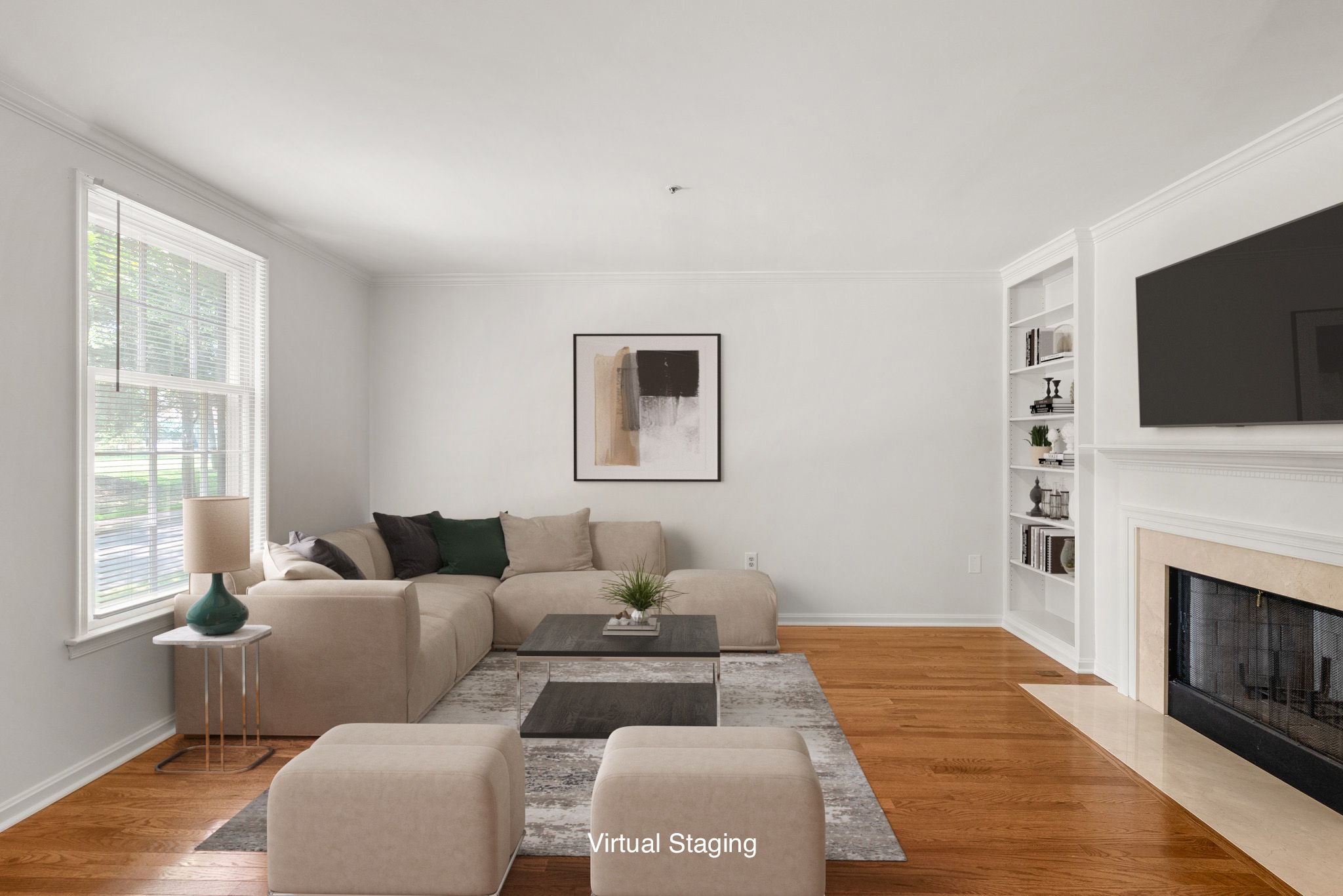 Living Room with Virtual Staging
