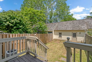 Rear Deck, Yard and Garage