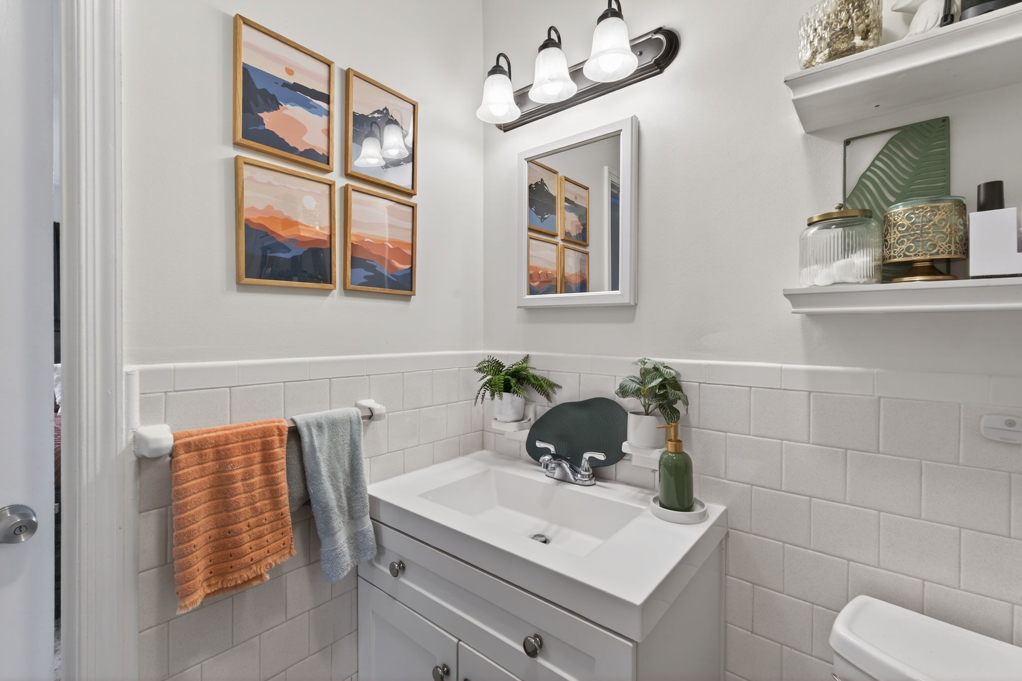 Bright and practical with modern touches.
