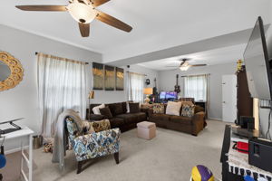 Bright and open living space.