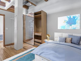 Bedroom virtually staged