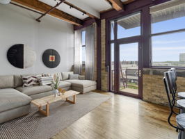Living room virtually staged