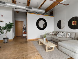 Living room virtually staged
