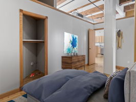 Bedroom virtually staged