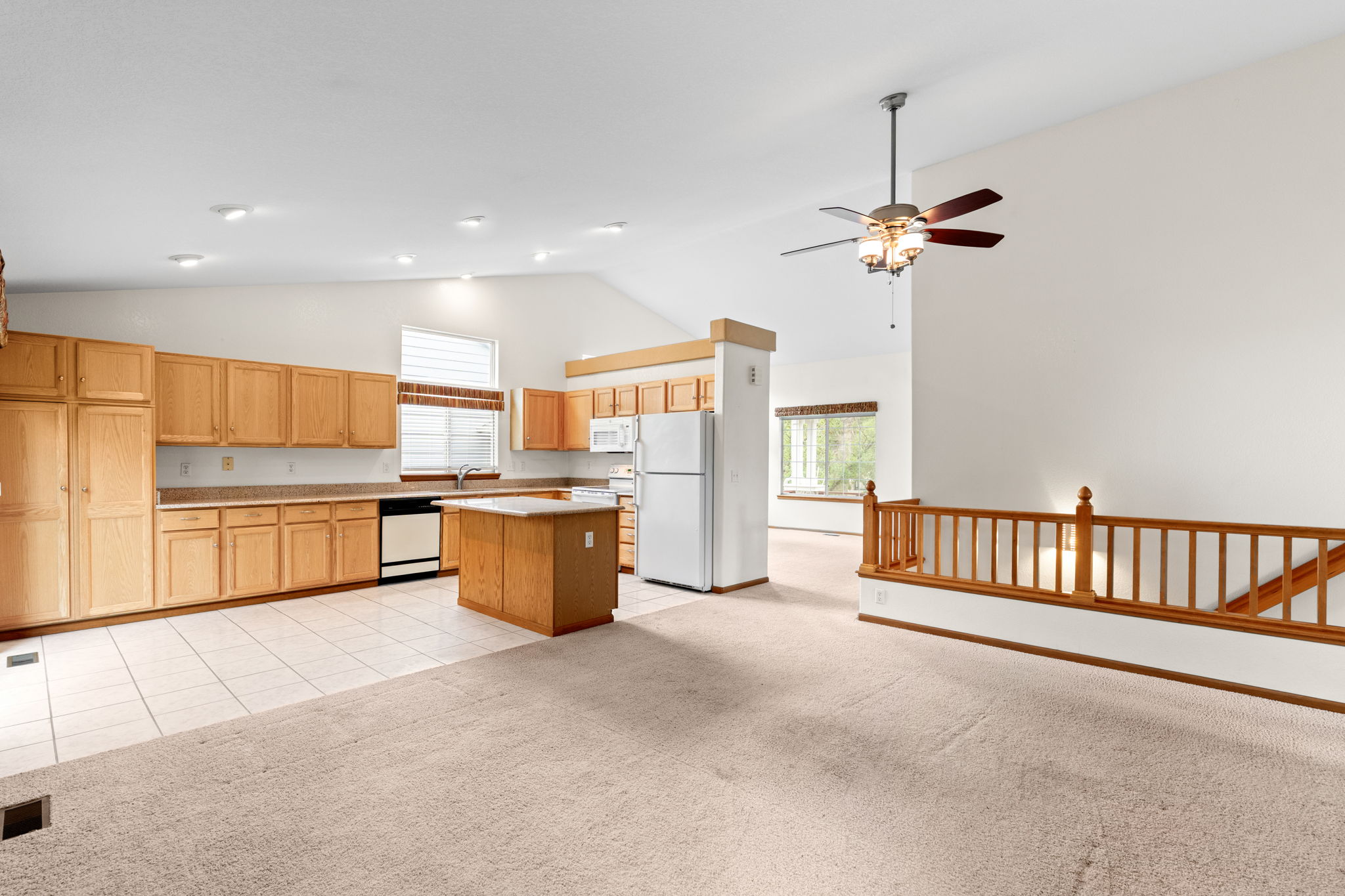 Great Room with open staircase