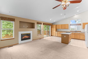 Kitchen open to Great Room