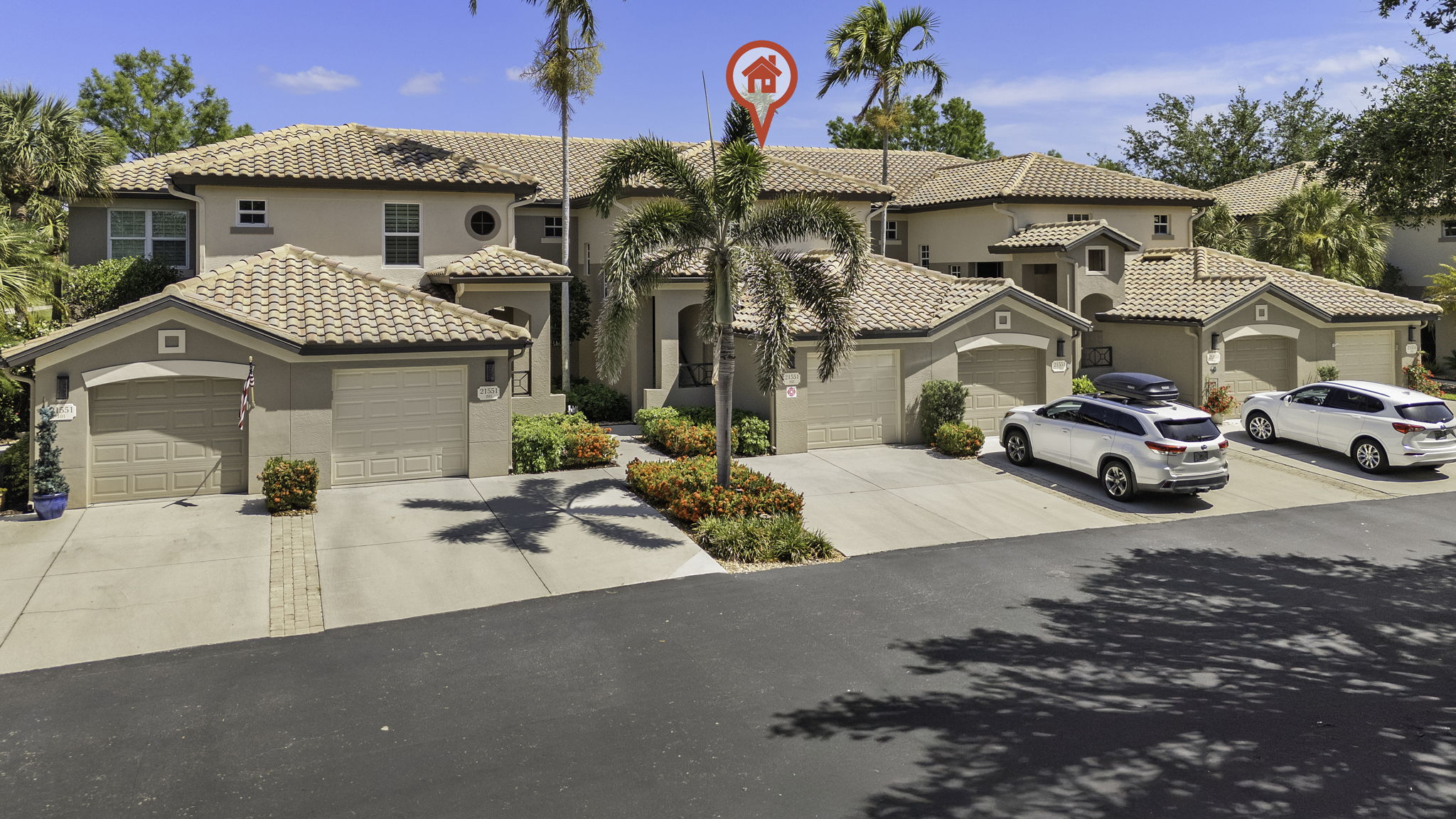 Aerial Front Exterior -Marker