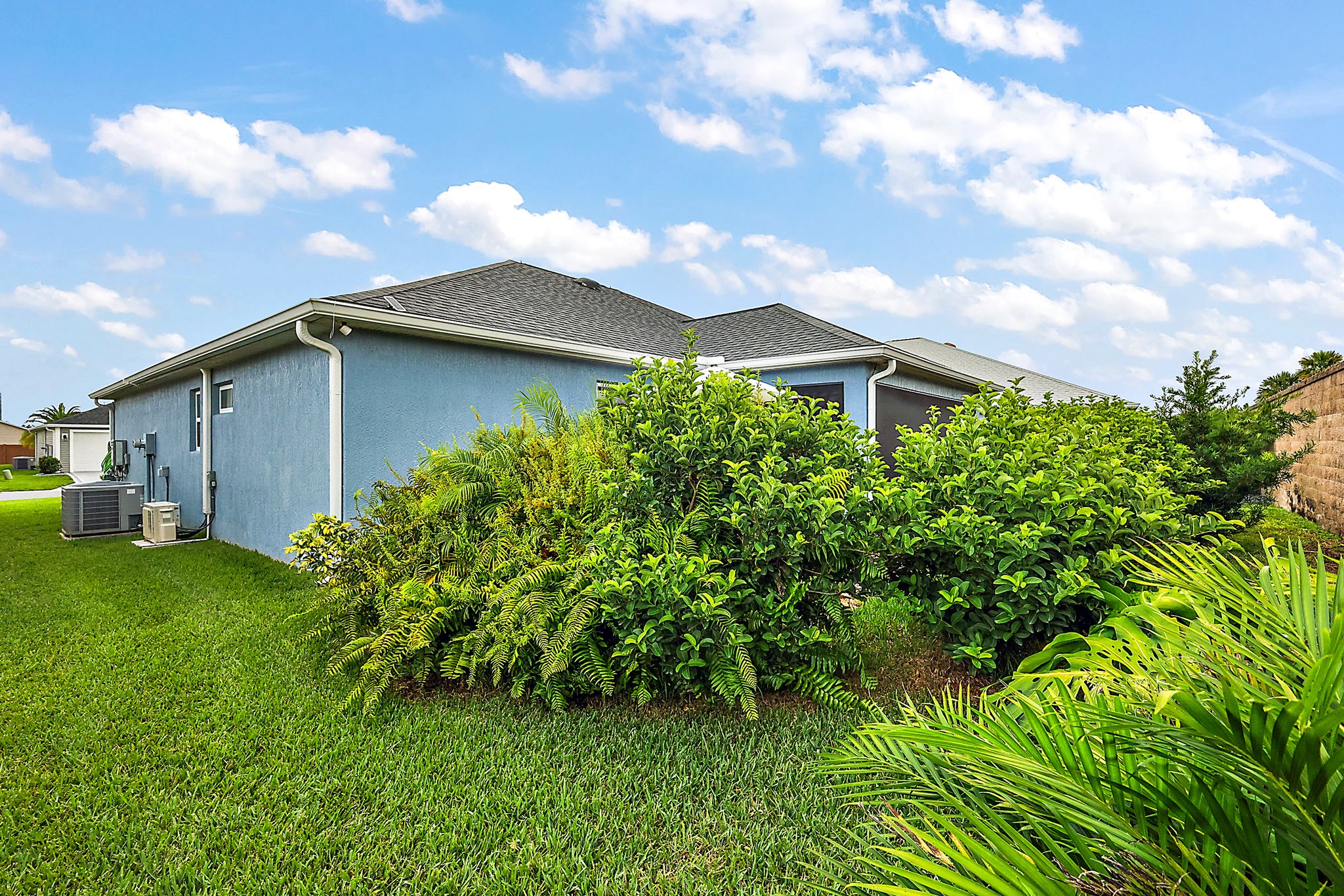 Rear Privacy Landscaping and Wall