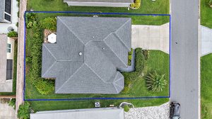 Aerial with Property Lines and Rear Privacy Wall