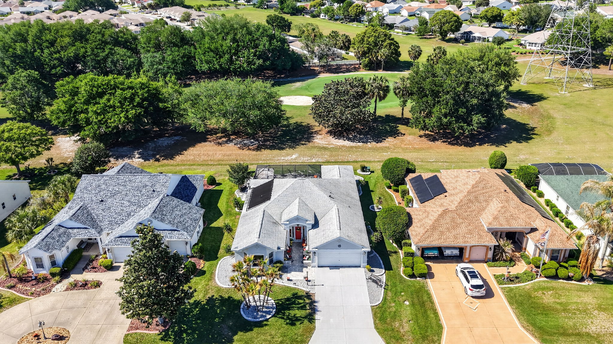 Aerial Front Elevation with Stunning Golf Front Views