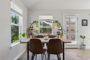 Open living area with breakfast bar