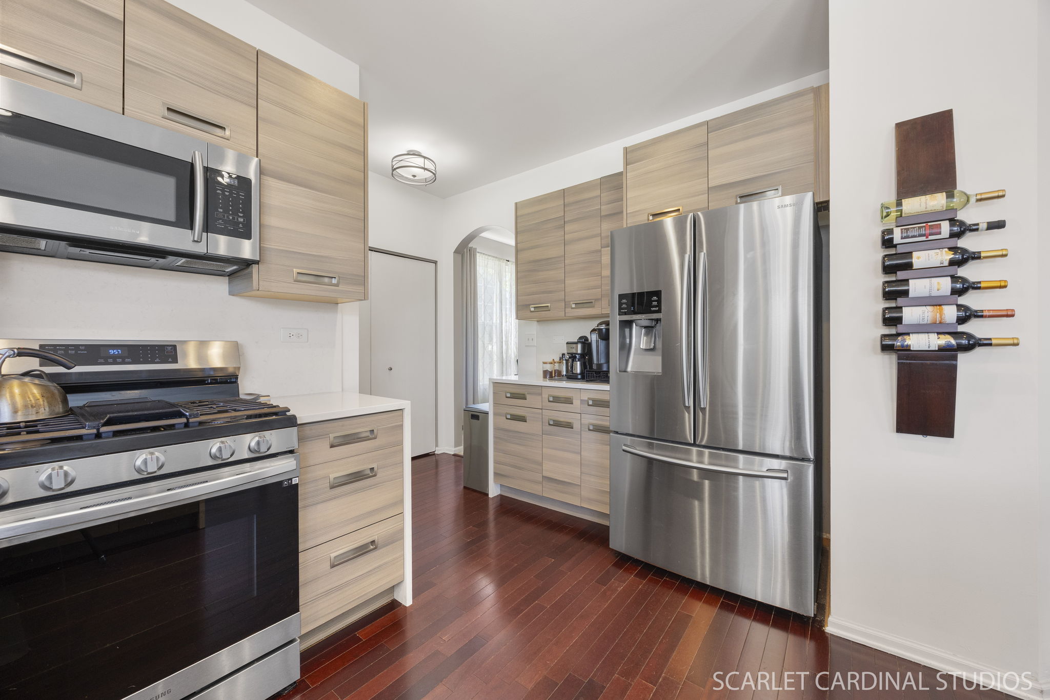 Stylishly updated kitchen with a sleek, modern design