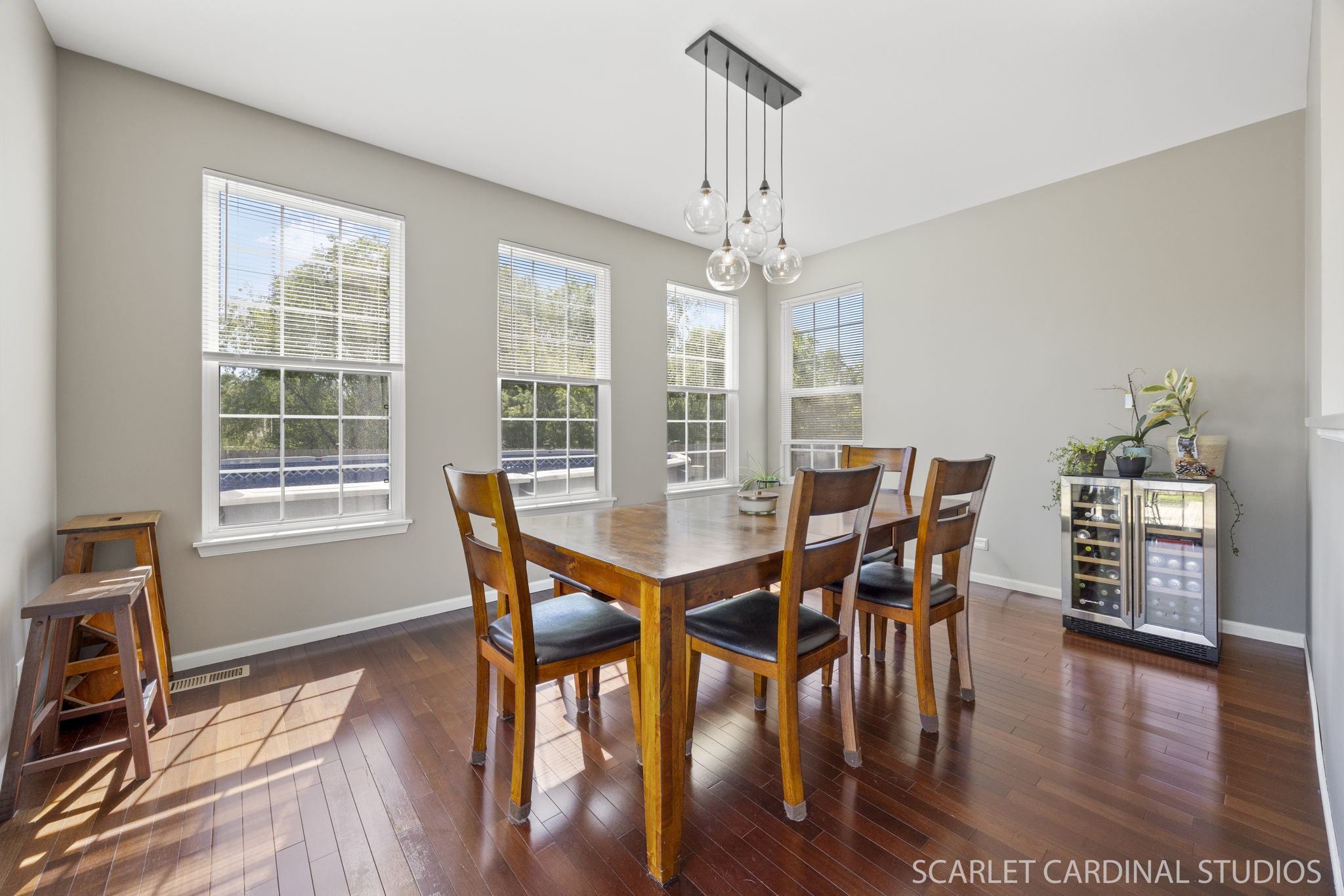 Family-friendly dining space with views of the backyard and pool, so you’re always close to the action