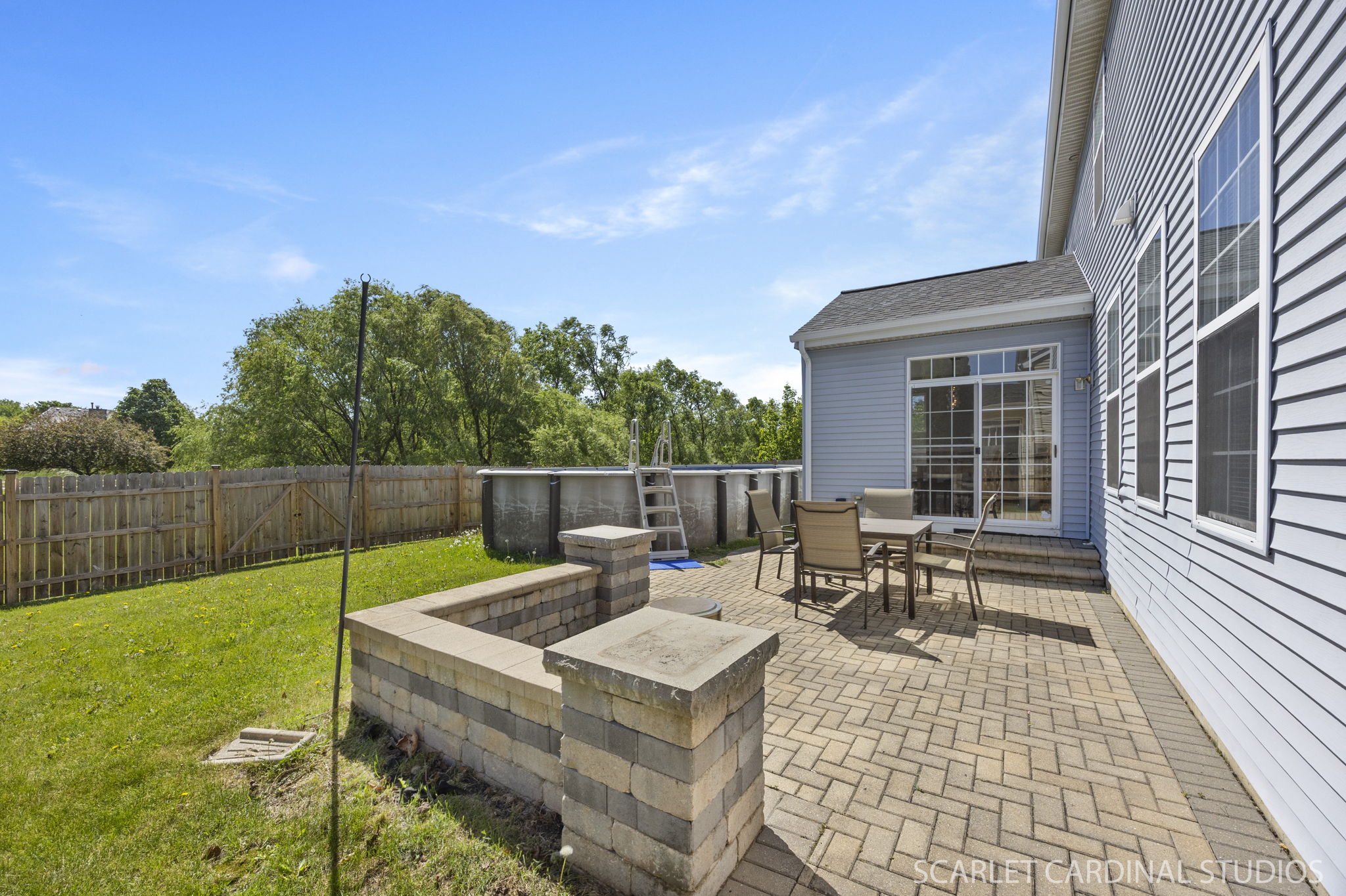Gorgeous brick paver patio and pool