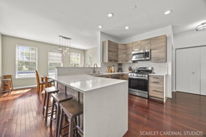 Stylishly updated kitchen with a sleek, modern design