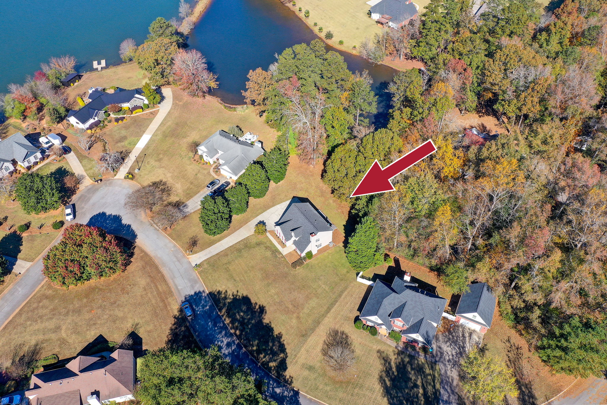 37 Aerial Lot + Neighborhood w Boyds Lake