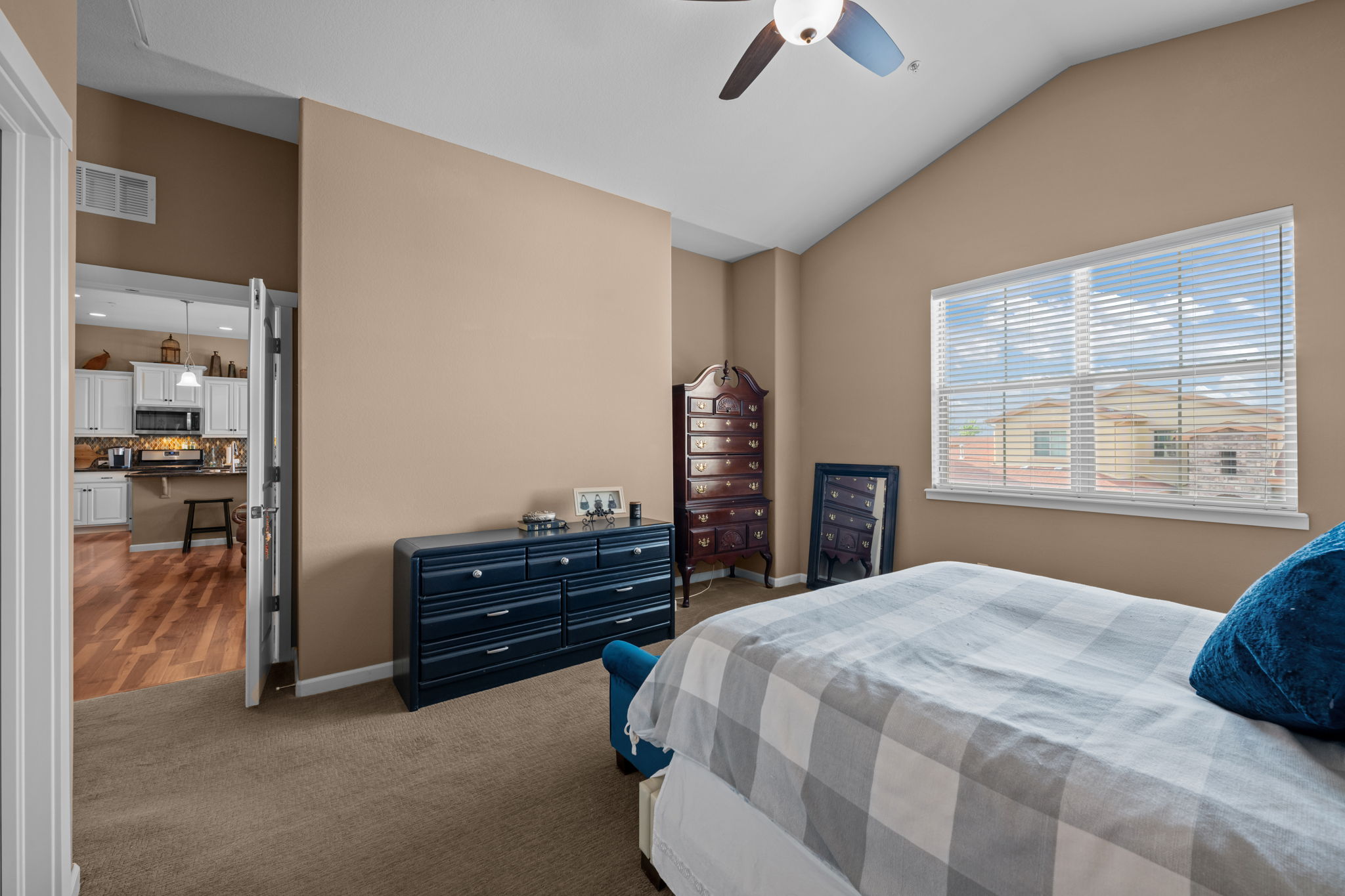 View of Primary Bedroom back into the Family Room