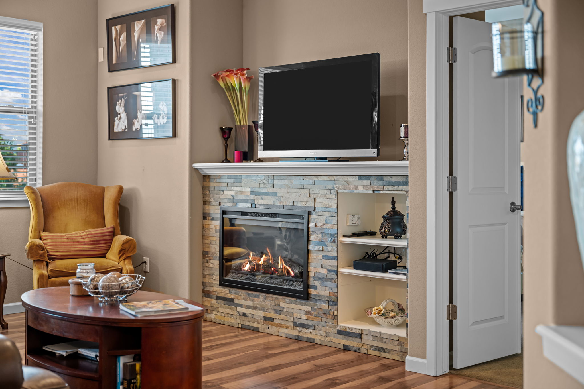 Cozy up in your family room on those cold nights