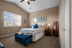 Large window with view in Primary Bedroom