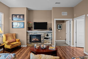 Electric fireplace with build in shelves