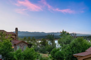 Sunset View from your balcony of McLellan Reservoir and mountains