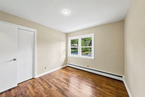 Bedroom #3-freshly painted, refinished hardwood floors +