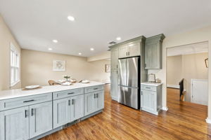 Newly modernized kitchen; beautiful hardwood floors, freshly painted, new cabinets, new ss appliances.