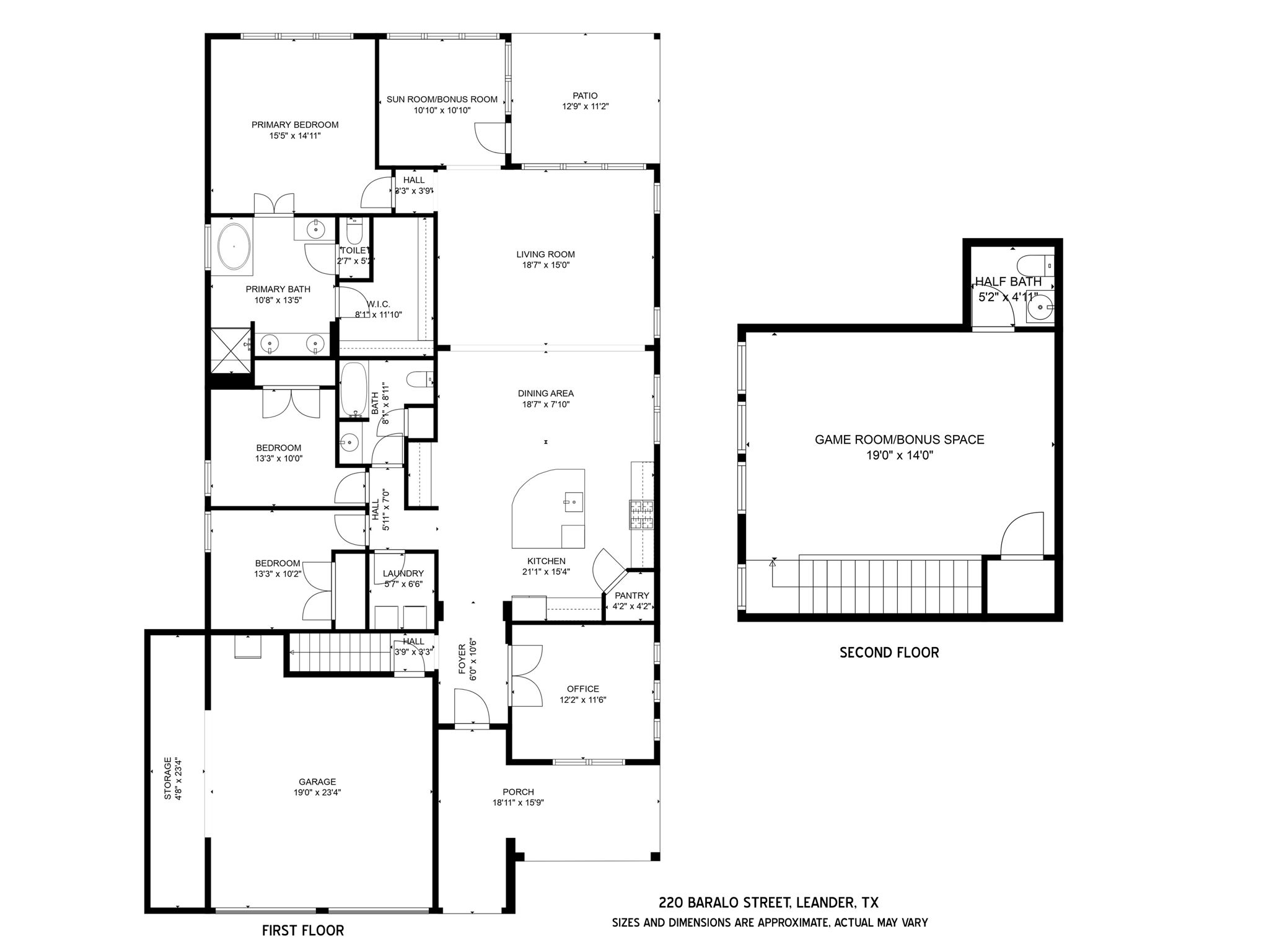 First and Second Floors