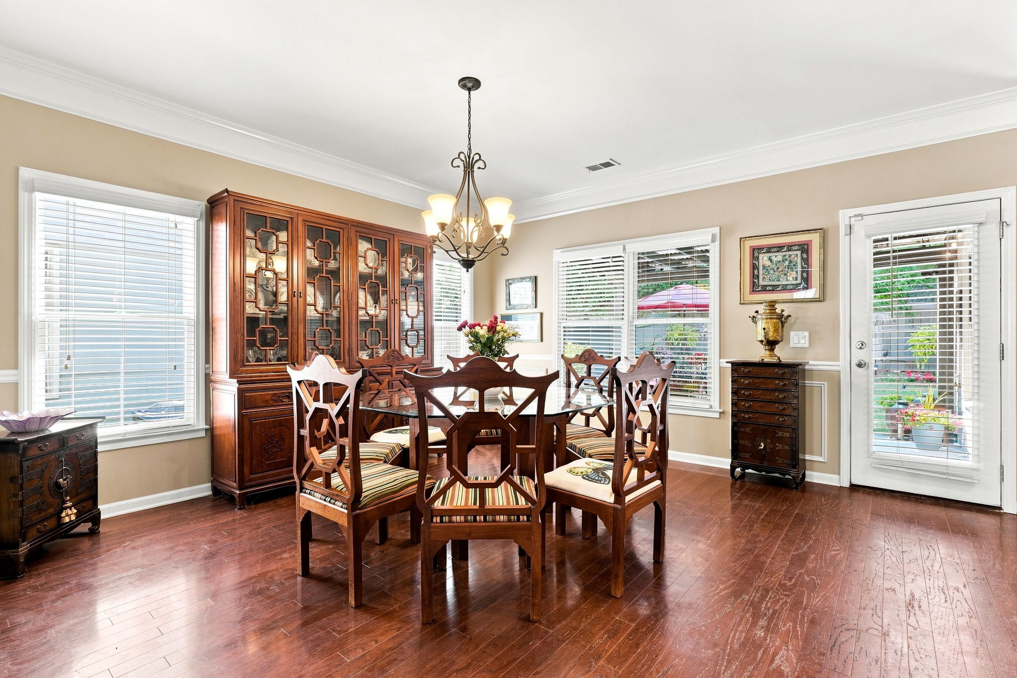 Large Dining Room-the door opens to covered patio and outside dining with a fenced yard