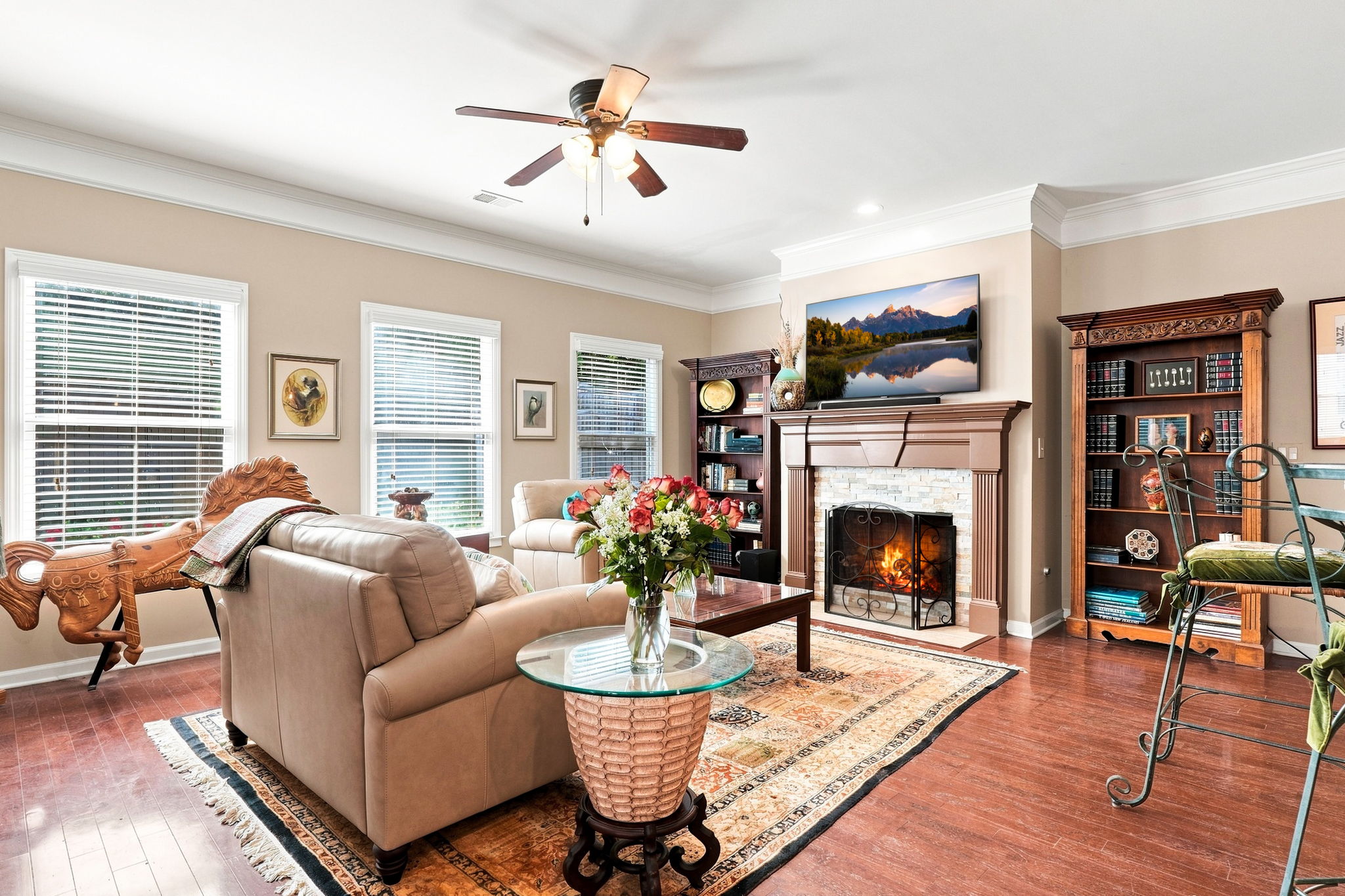 Living Room provides the perfect place for gathering or relacing