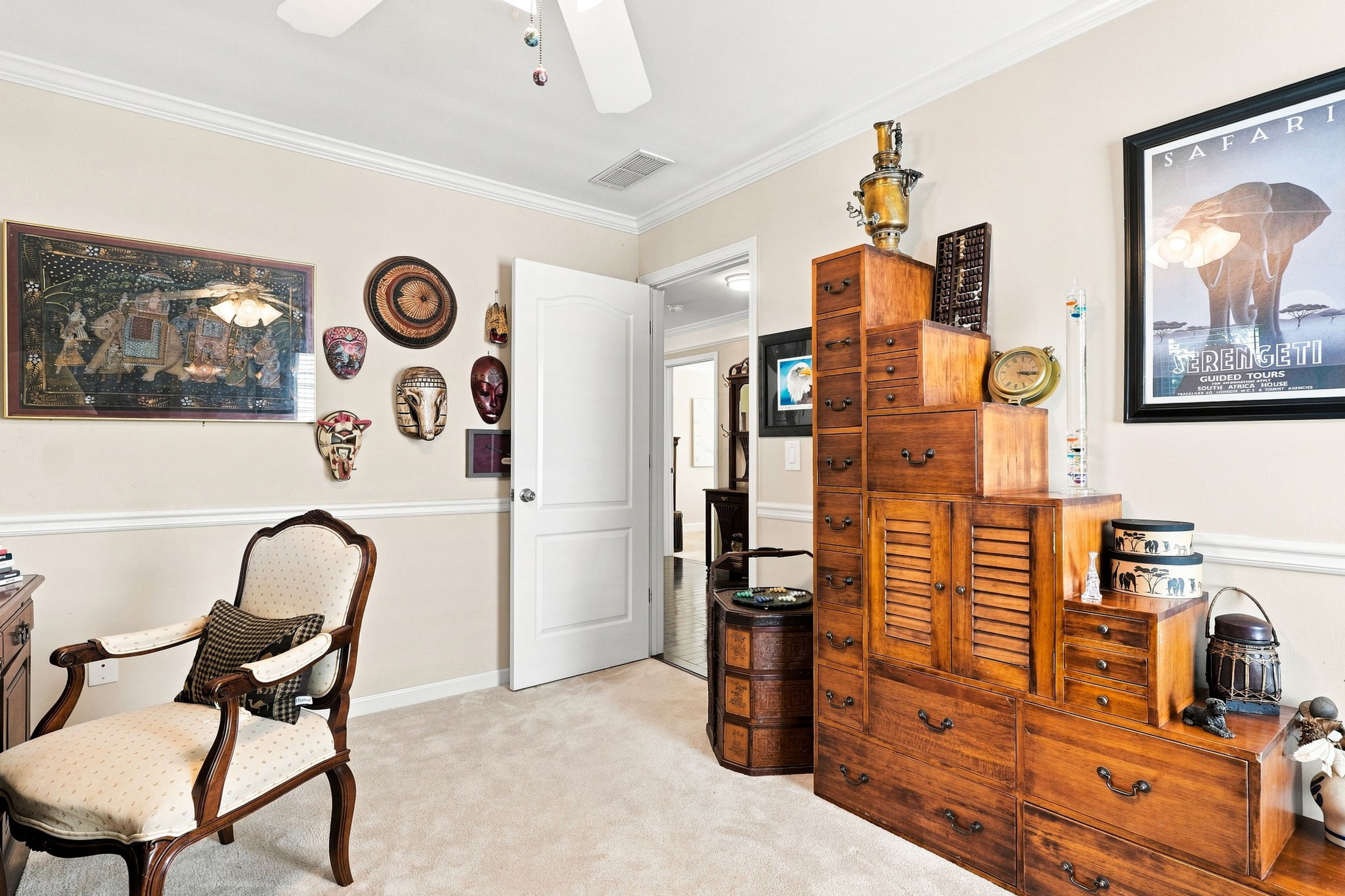 Currently an office this is the THIRD BEDROOM and has a very spacious walk in closet