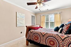 The First Secondary Bedroom overlooks the back yard