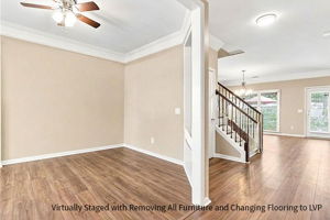 Reimagined FOR YOU!  Luxury Vinyl Plank with a lighter color and no furniture!  You can easily do this!