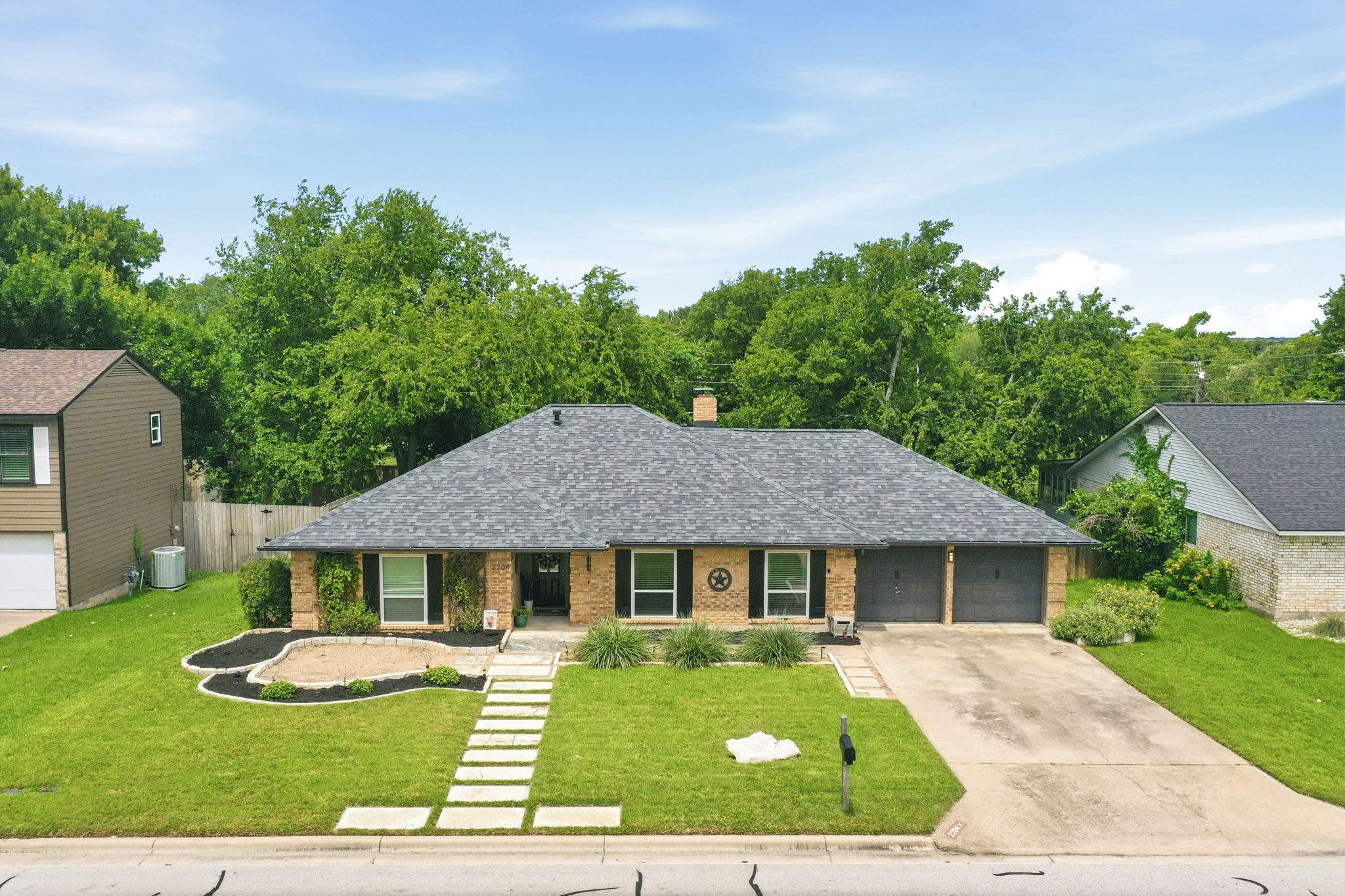 Aerial of Front of Home