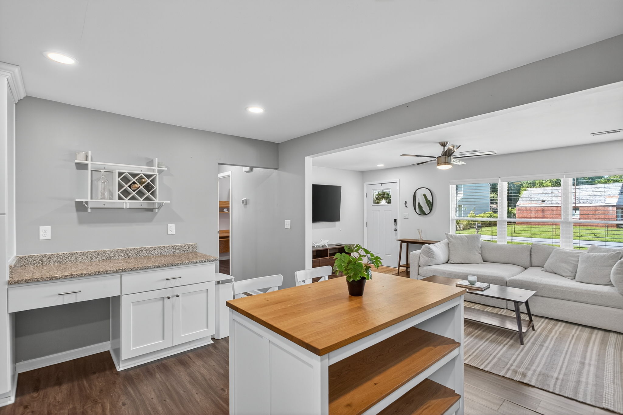 Bright and functional kitchen space.
