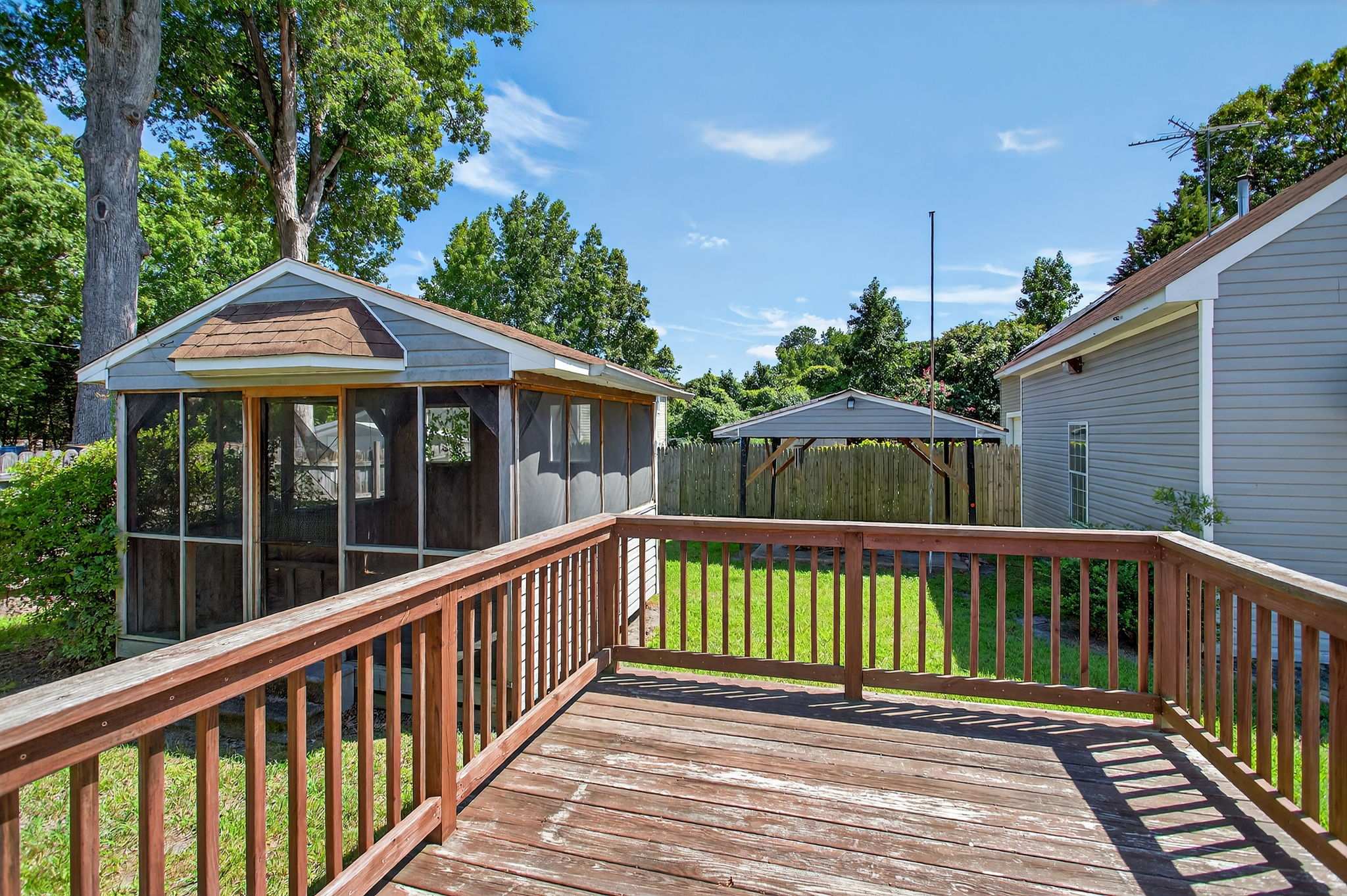 Spacious deck—perfect for outdoor dining.