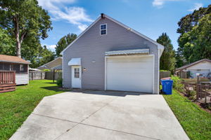 Two-story detached garage with power.