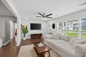 Bright and open living space.